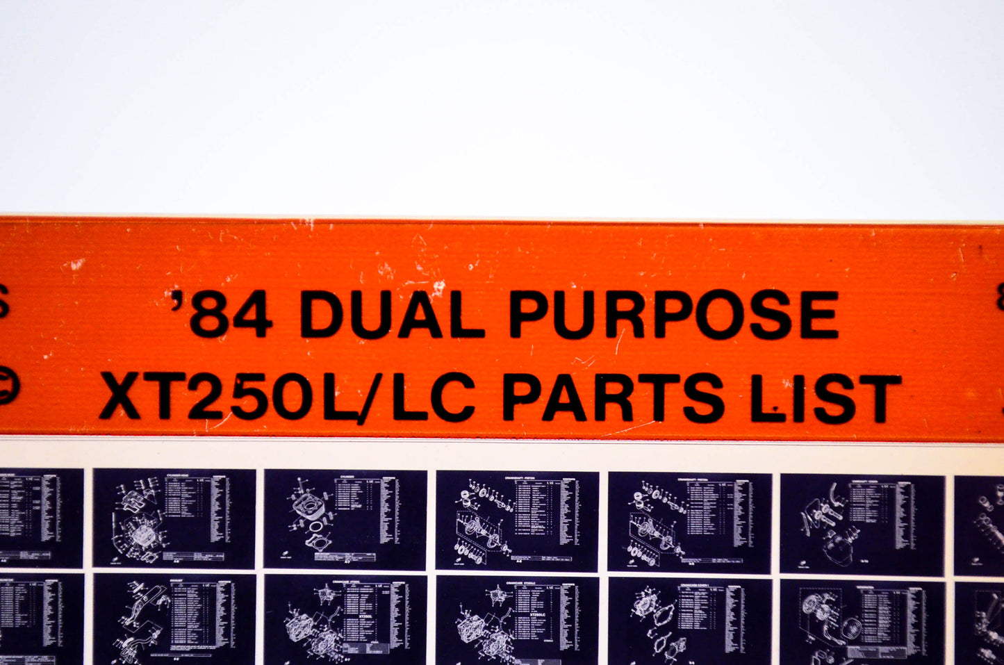 OEM Yamaha XT250L/LC 1985/July 15 '84 Dual Purpose Parts List Microfiche