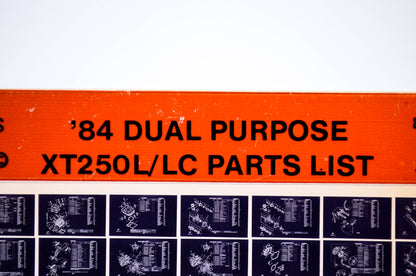 OEM Yamaha XT250L/LC 1985/July 15 '84 Dual Purpose Parts List Microfiche