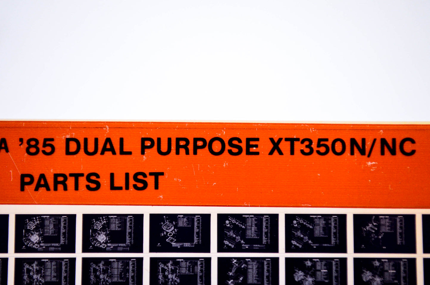 OEM Yamaha XT350N/NC 1985/May 7 '85 Dual Purpose Parts List Microfiche