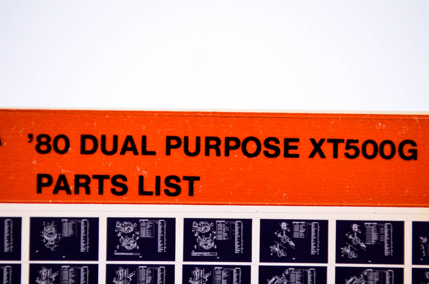 OEM Yamaha XT500G 1984/December 14 '80 Dual Purpose Parts List Microfiche