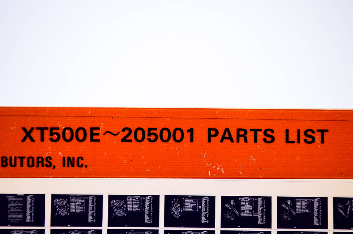 OEM Yamaha XT500E-205001 1981/October 9 '78 Parts List Microfiche