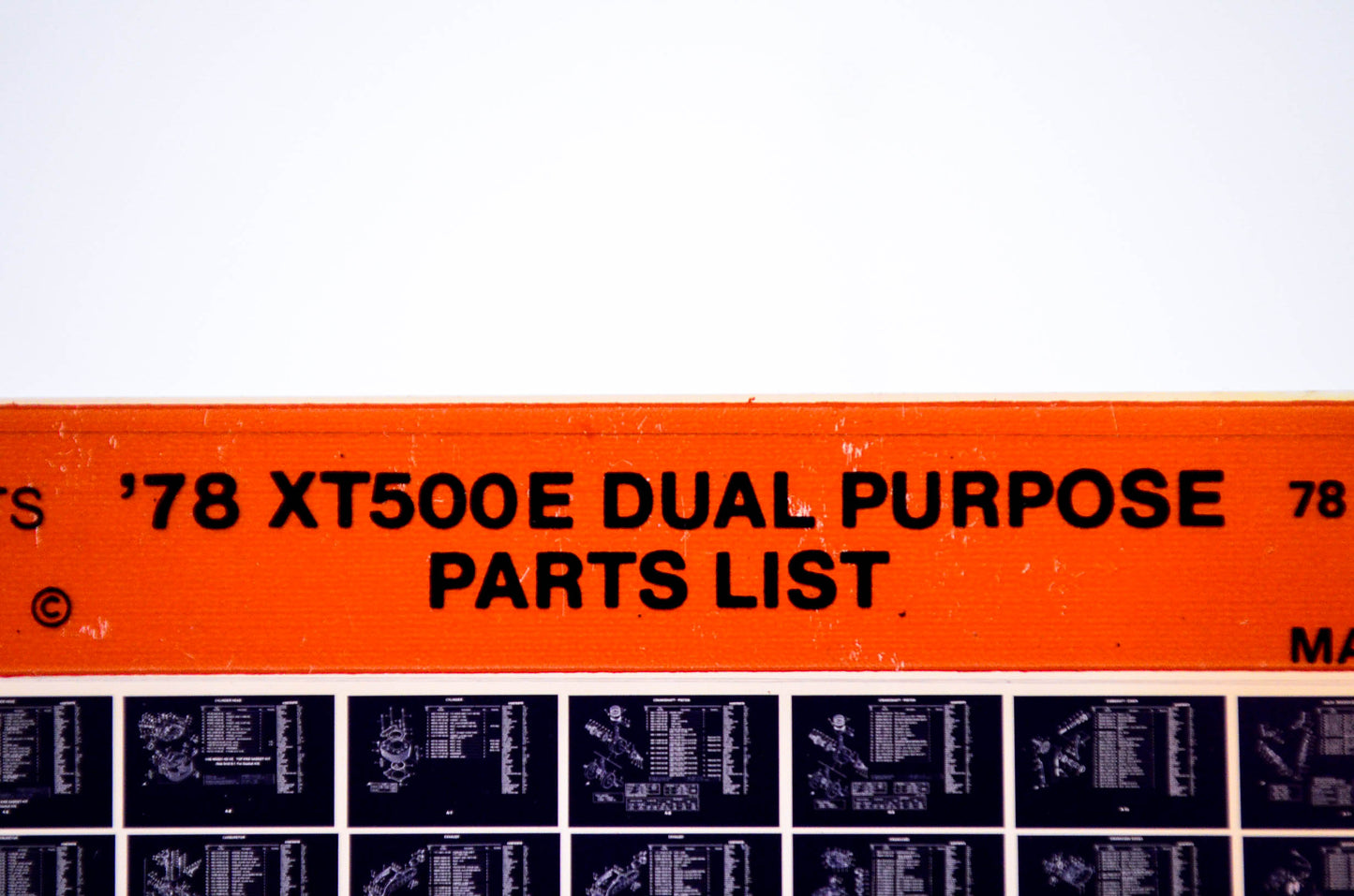 OEM Yamaha XT500E 1986/May 13 '78 Dual Purpose Parts List Microfiche