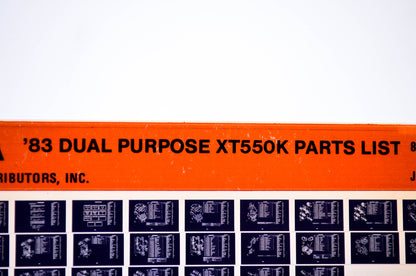 OEM Yamaha XT550K 1984/January 27 '83 Dual Purpose Parts List Microfiche