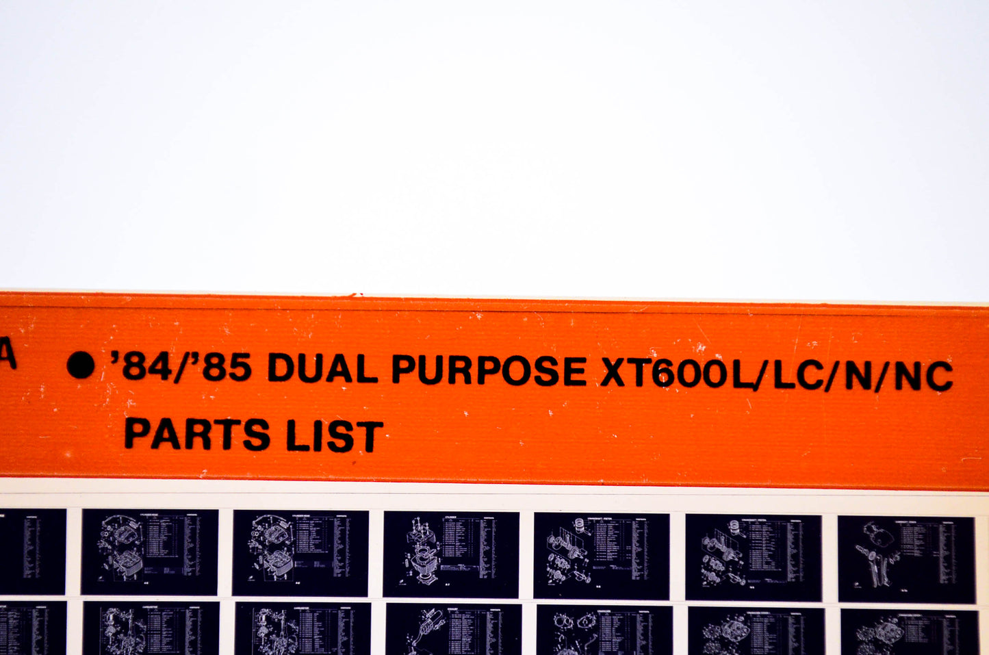 OEM Yamaha XT600L/LC/N/NC 1984/Sep '84 - '85 Dual Purpose Parts List Microfiche