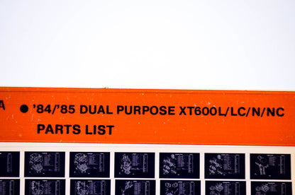 OEM Yamaha XT600L/LC/N/NC 1984/Sep '84 - '85 Dual Purpose Parts List Microfiche
