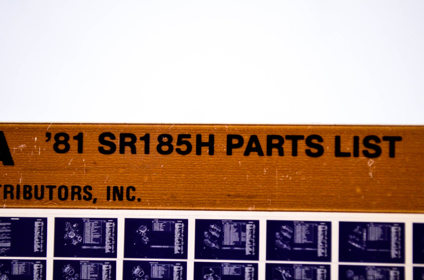 OEM Yamaha SR185H 1984/January 20 '81 Parts List Microfiche