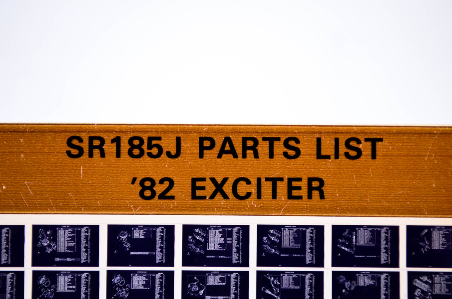 OEM Yamaha SR185J 1982/January 22 '82 Exciter Parts List Microfiche