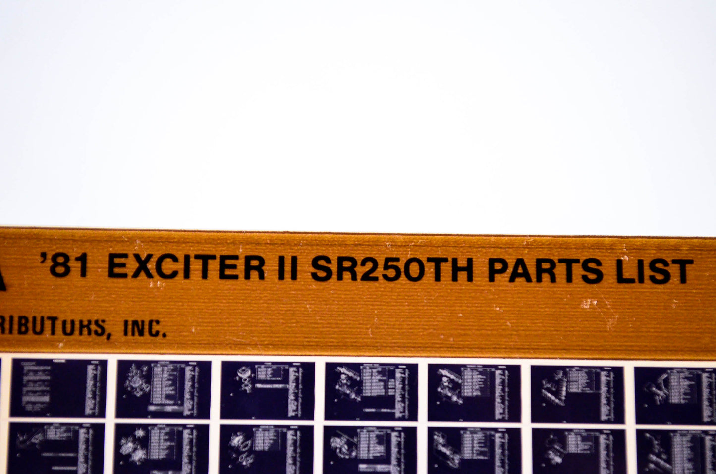 OEM Yamaha SR250TH 1983/June 9 '81 Exciter II Parts List Microfiche
