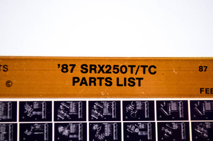 OEM Yamaha SRX250T/TC 1987/February 9 '87 Parts List Microfiche