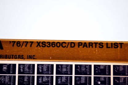 OEM Yamaha XS360C/D 1984/March 16 '76 - '77 Parts List Microfiche