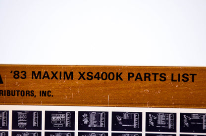 OEM Yamaha XS400K 1983/January 3 '83 Maxim Parts List Microfiche