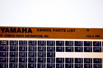 OEM Yamaha XS400E 1983/February 8 '78 Parts List Microfiche