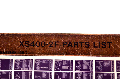 OEM Yamaha XS400-2 F 1979/December 26 '80 Parts List Microfiche