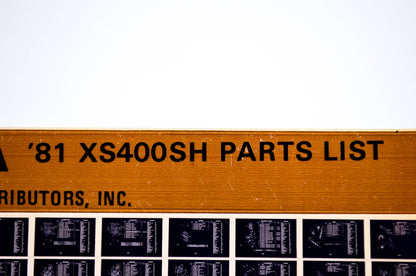 OEM Yamaha XS400SH 1983/August 1 '81 Parts List Microfiche