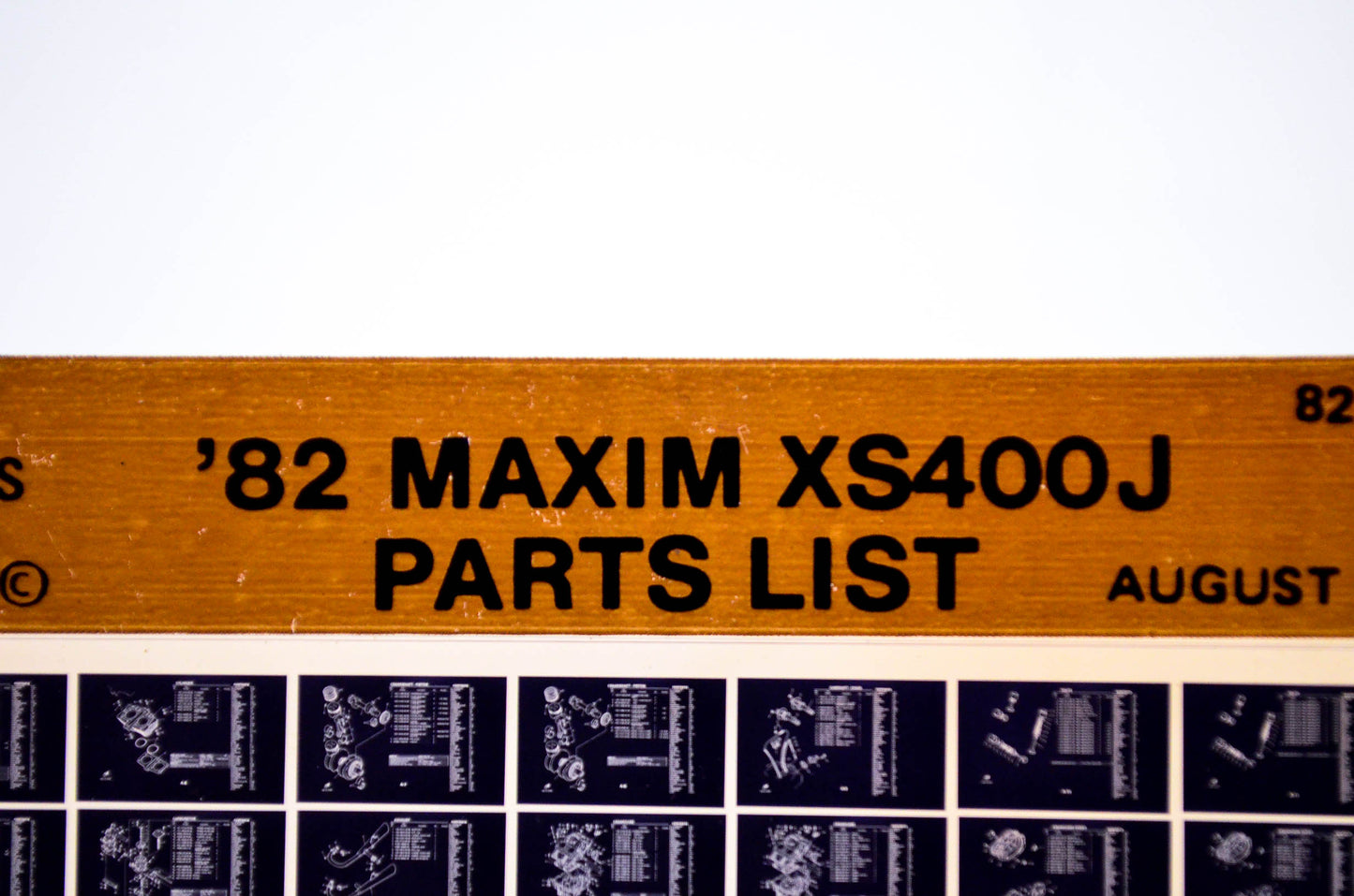 OEM Yamaha XS400J 1985/August 16 '82 Maxim Parts List Microfiche