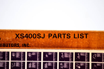 OEM Yamaha XS400SJ 1981/October 21 '81 Parts List Microfiche