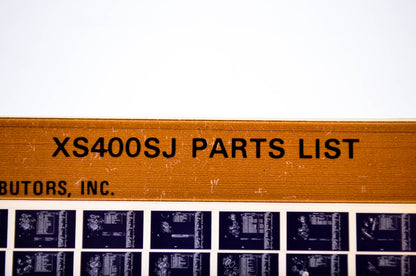 OEM Yamaha XS400 SJ 1981/December 3 '82 Parts List Microfiche
