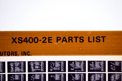 OEM Yamaha XS400-2E 1981/December 23 '78 Parts List Microfiche