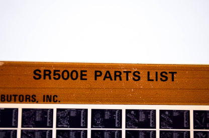 OEM Yamaha SR500E 1981/February 18 '78 Parts List Microfiche