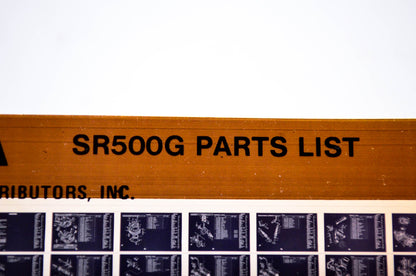 OEM Yamaha SR500G 1981/January 14 '80 Parts List Microfiche