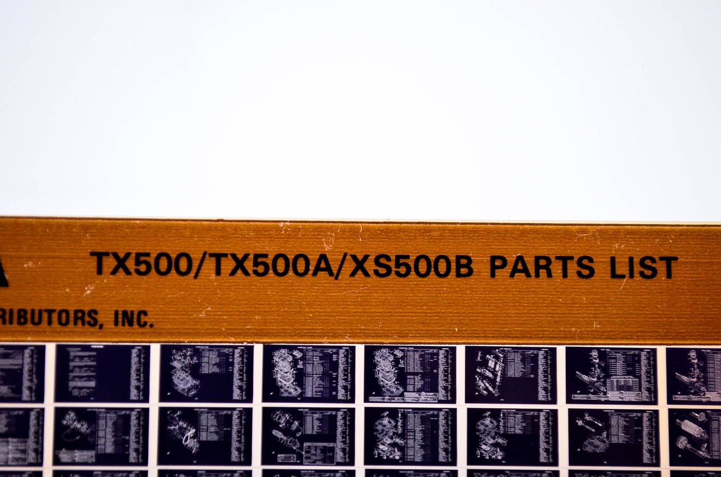 OEM Yamaha TX500/TX500A/XS500B 1981/January 7 '73 - '75 Parts List Microfiche