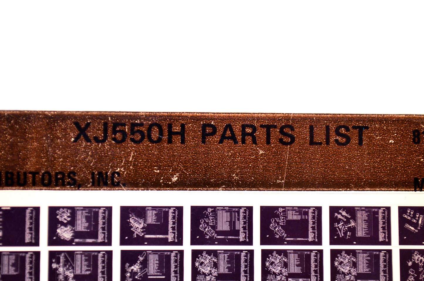 OEM Yamaha XJ550H 1981/March 11 '81 Parts List Microfiche
