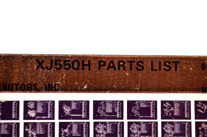 OEM Yamaha XJ550H 1981/March 11 '81 Parts List Microfiche