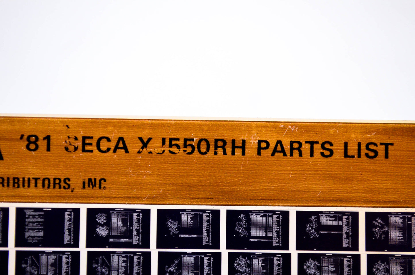 OEM Yamaha XJ550RH 1983/October 20 '81 Seca Parts List Microfiche