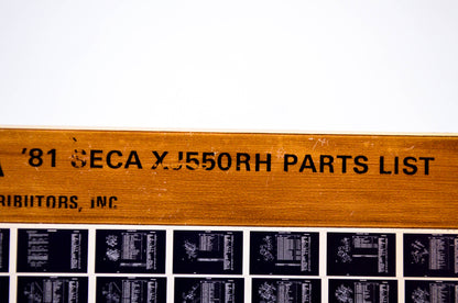 OEM Yamaha XJ550RH 1983/October 20 '81 Seca Parts List Microfiche