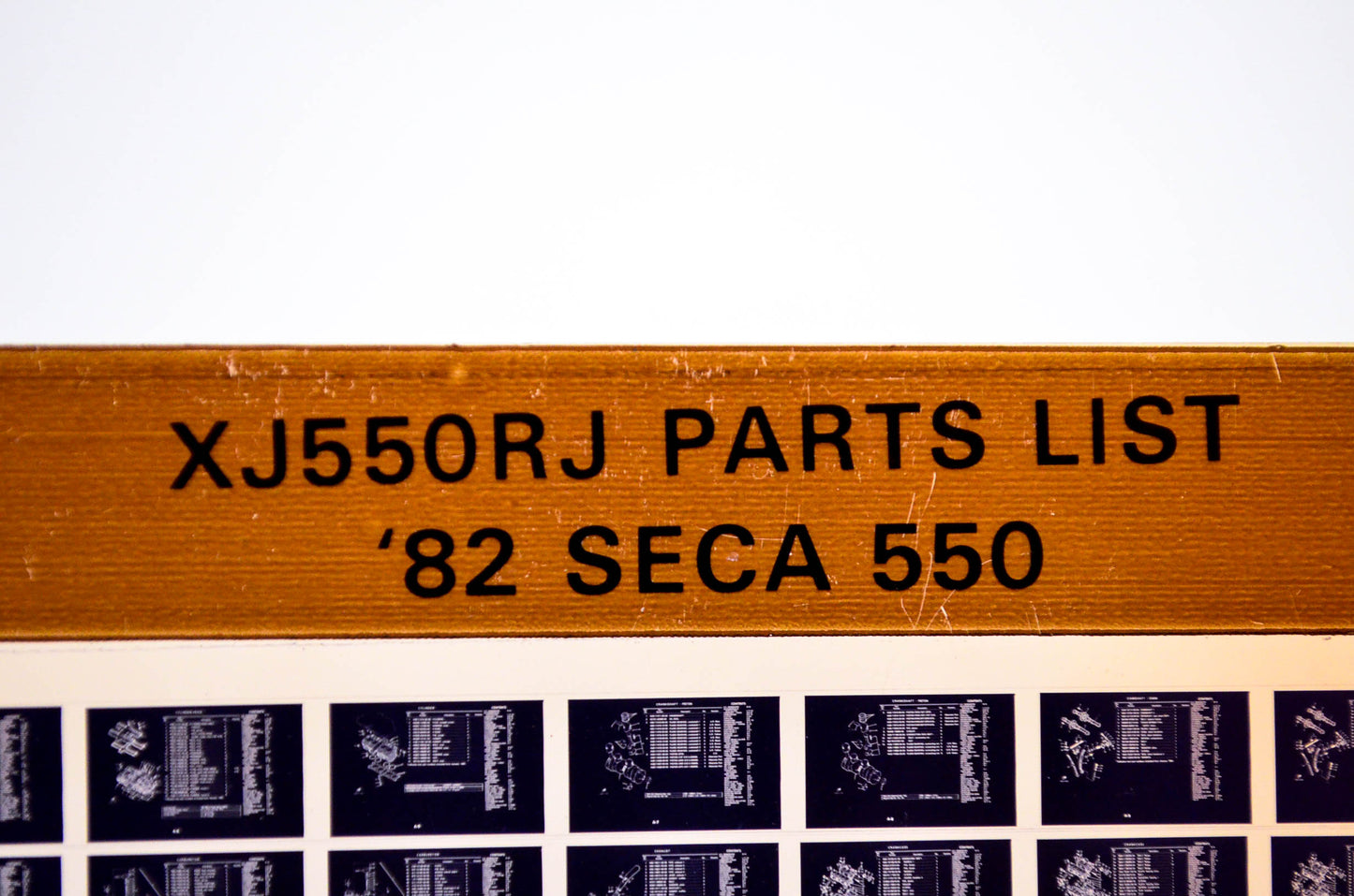 OEM Yamaha XJ550RJ 1982/February 4 '82 Seca 550 Parts List Microfiche