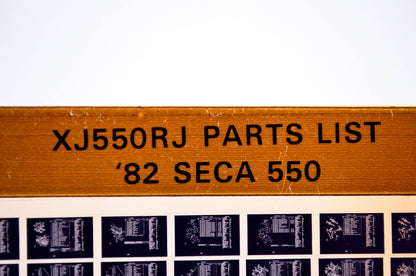OEM Yamaha XJ550RJ 1982/February 4 '82 Seca 550 Parts List Microfiche