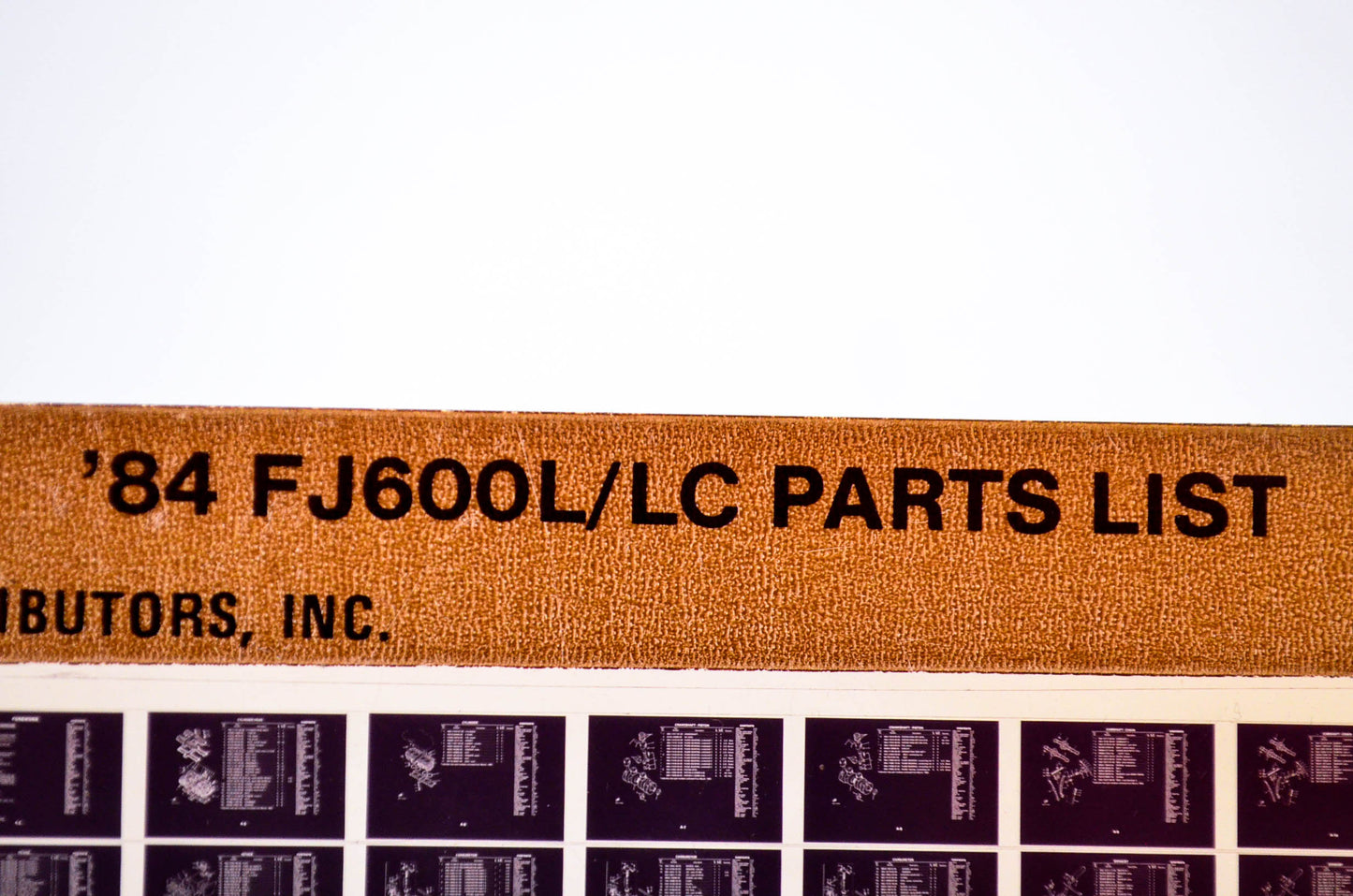OEM Yamaha FJ600L/LC 1984/March 22 '84 Parts List Microfiche