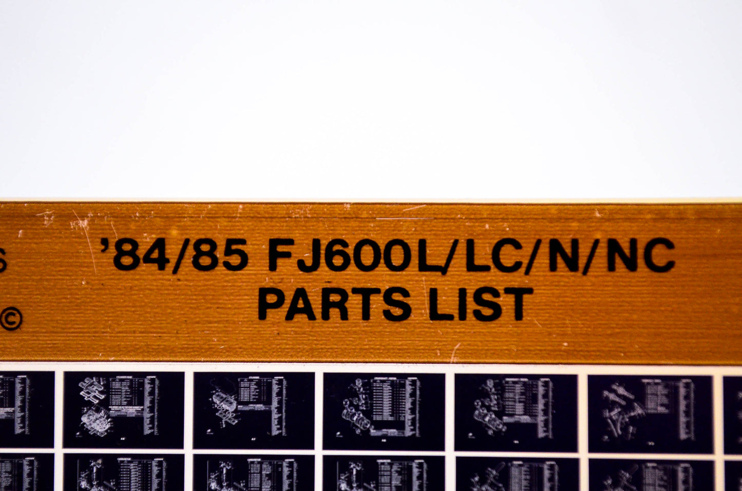 OEM Yamaha FJ600L/LC/N/NC 1986/July 9 '84 - '85 Parts List Microfiche
