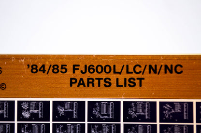 OEM Yamaha FJ600L/LC/N/NC 1986/July 9 '84 - '85 Parts List Microfiche