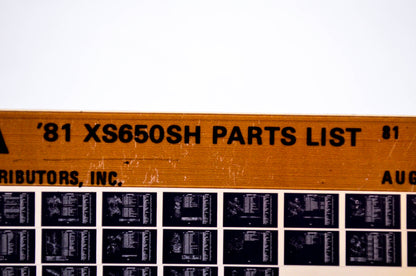 OEM Yamaha XS650SH 1983/August 3 '81 Parts List Microfiche