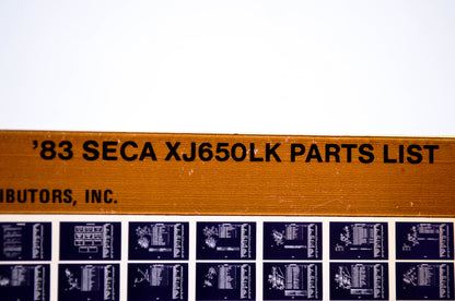 OEM Yamaha XJ650LK 1984/January 25 '83 Seca Parts List Microfiche
