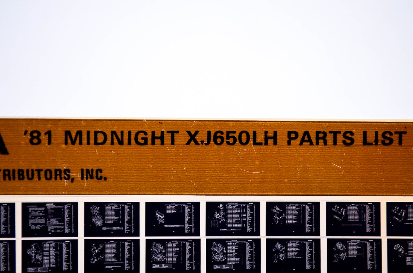 OEM Yamaha XJ650LH 1983/October 10 '81 Midnight Parts List Microfiche