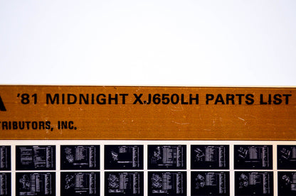 OEM Yamaha XJ650LH 1983/October 10 '81 Midnight Parts List Microfiche