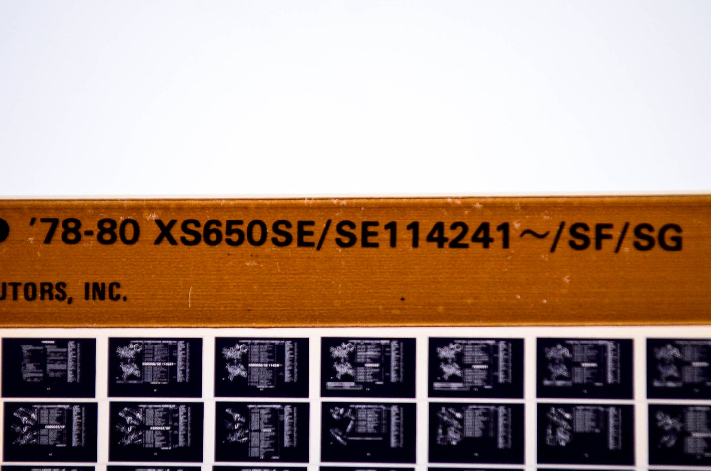 OEM Yamaha XS650SE/SE114241-/SF/SG 1983/October '78 - '80 Parts List Microfiche