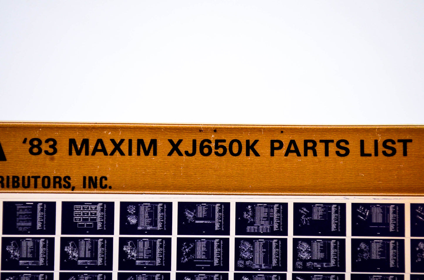 OEM Yamaha XJ650K 1982/November 17 '83 Maxim Parts List Microfiche