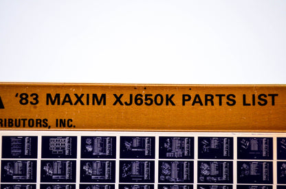 OEM Yamaha XJ650K 1982/November 17 '83 Maxim Parts List Microfiche