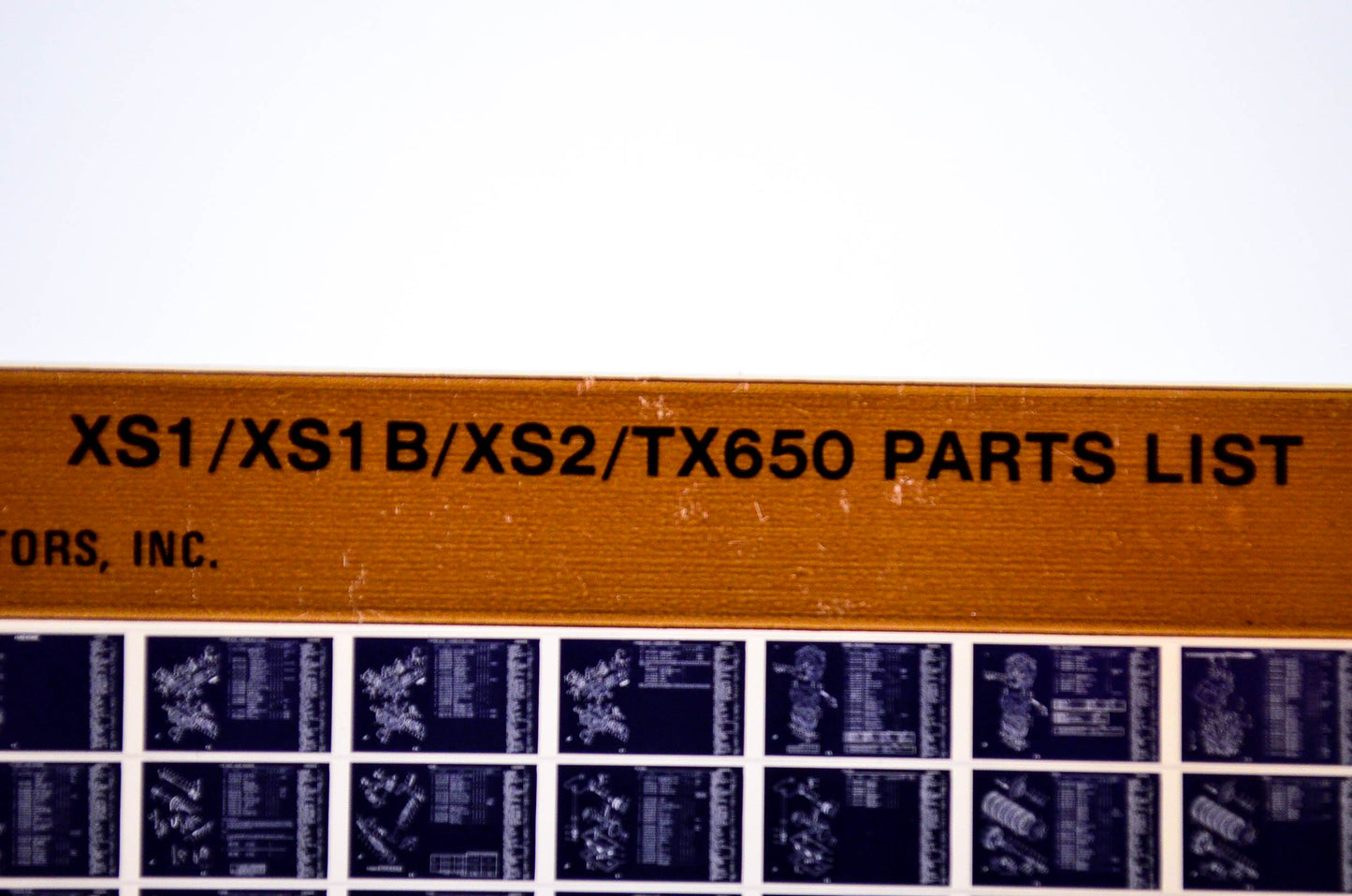 OEM Yamaha XS1/XS1B/XS2/TX650 1980/February 20 '70 - '73 Parts List Microfiche
