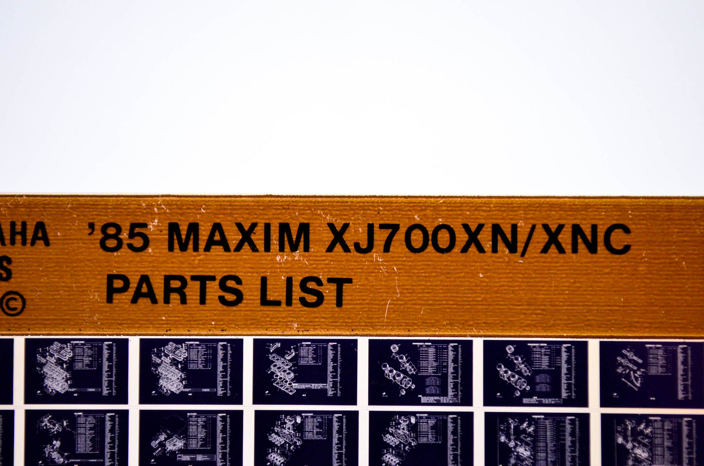 OEM Yamaha XJ700XN/XNC 1985/May 16 '85 Maxim Parts List Microfiche