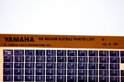 OEM Yamaha XJ750J 1983/February 24 '82 Maxim Parts List Microfiche