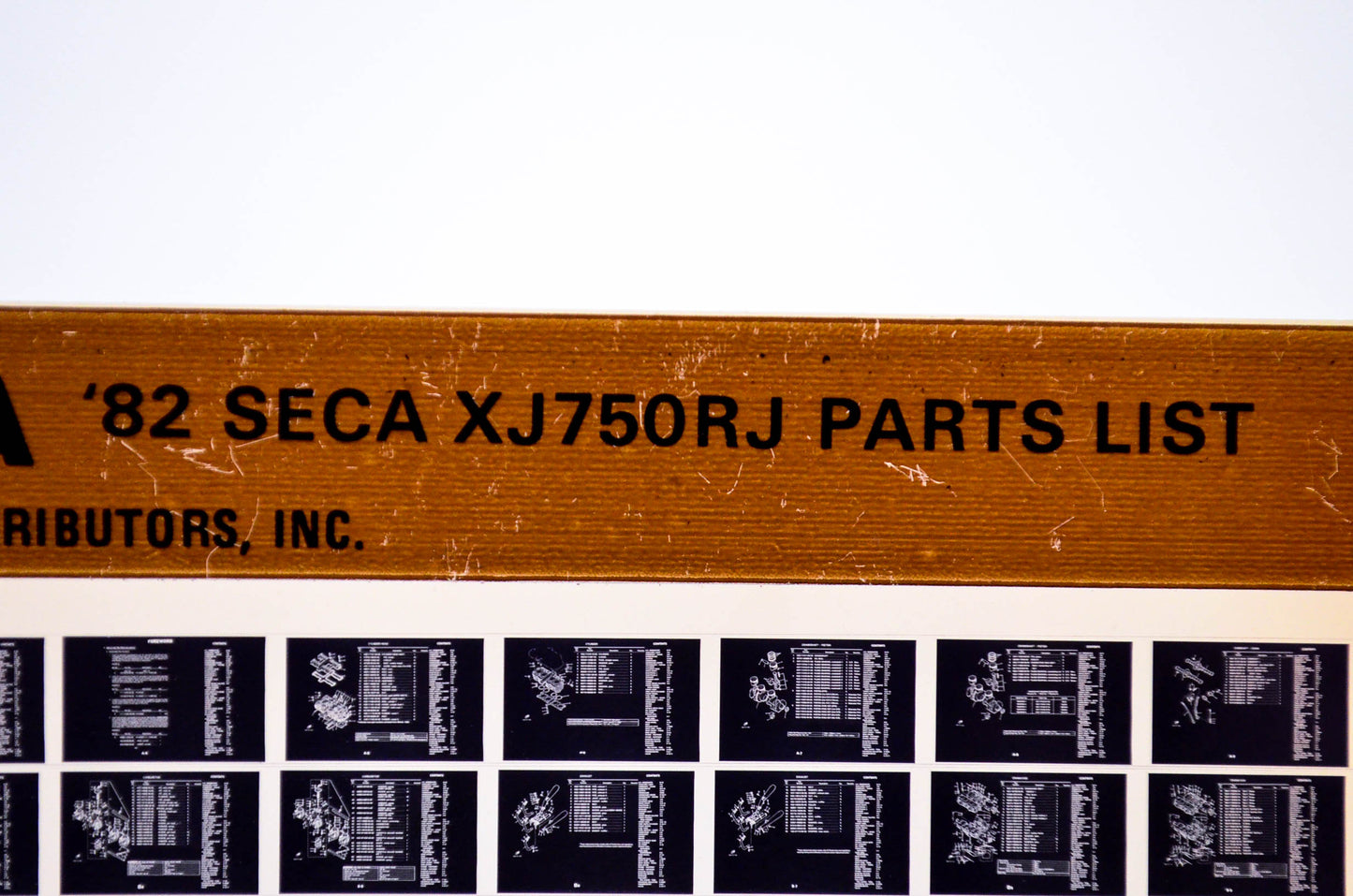 OEM Yamaha XJ750RJ 1983/February 9 '82 Seca Parts List Microfiche