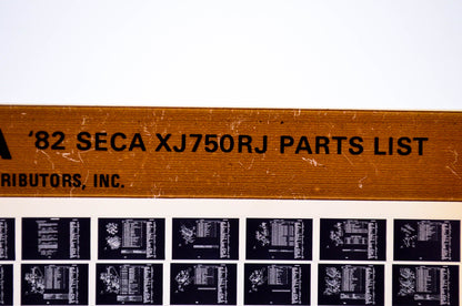 OEM Yamaha XJ750RJ 1983/February 9 '82 Seca Parts List Microfiche