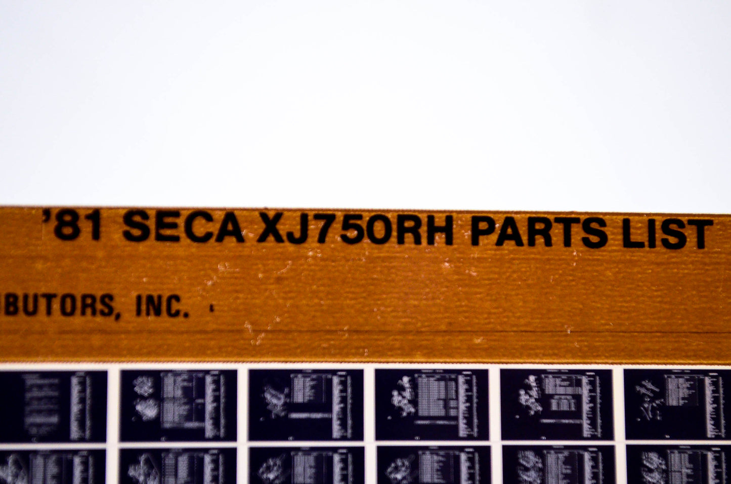 OEM Yamaha XJ750RH 1983/July 19 '81 Seca Parts List Microfiche