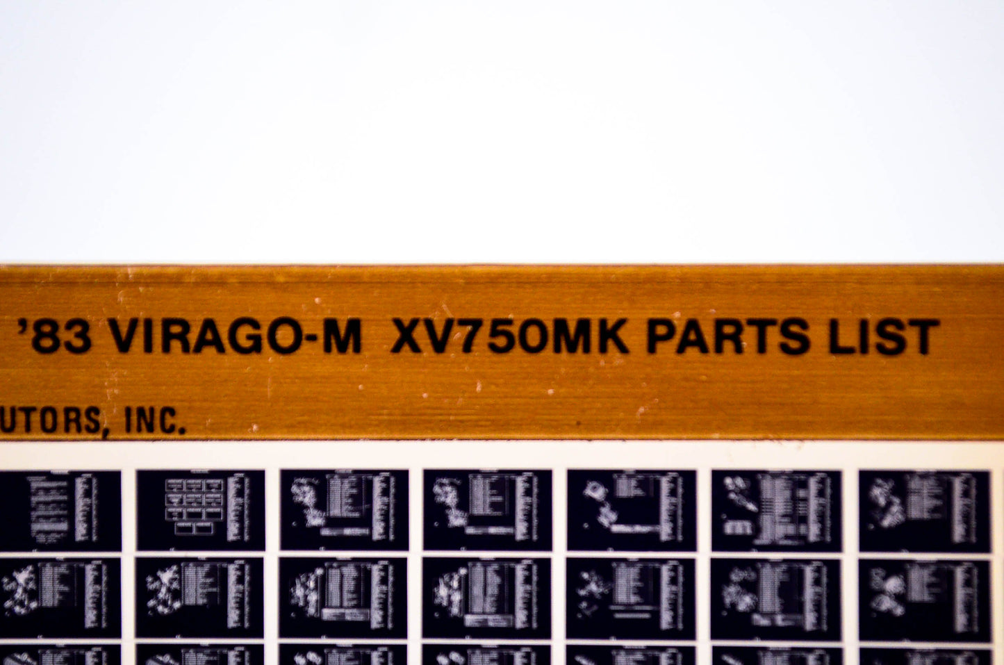 OEM Yamaha XV750MK 1983/September 17 '83 Virago-M Parts List Microfiche