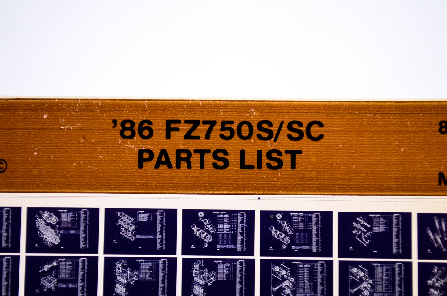 OEM Yamaha FZ750S/SC 1986/May 29 '86 Parts List Microfiche