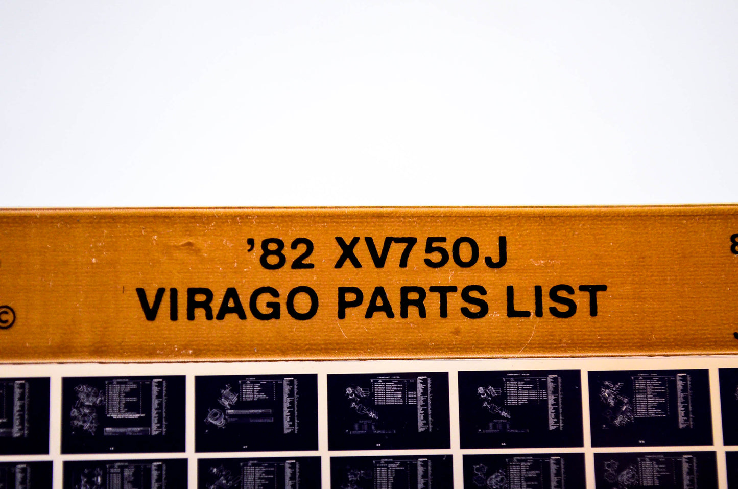 OEM Yamaha XV750J 1986/July 14 '82 Virago Parts List Microfiche